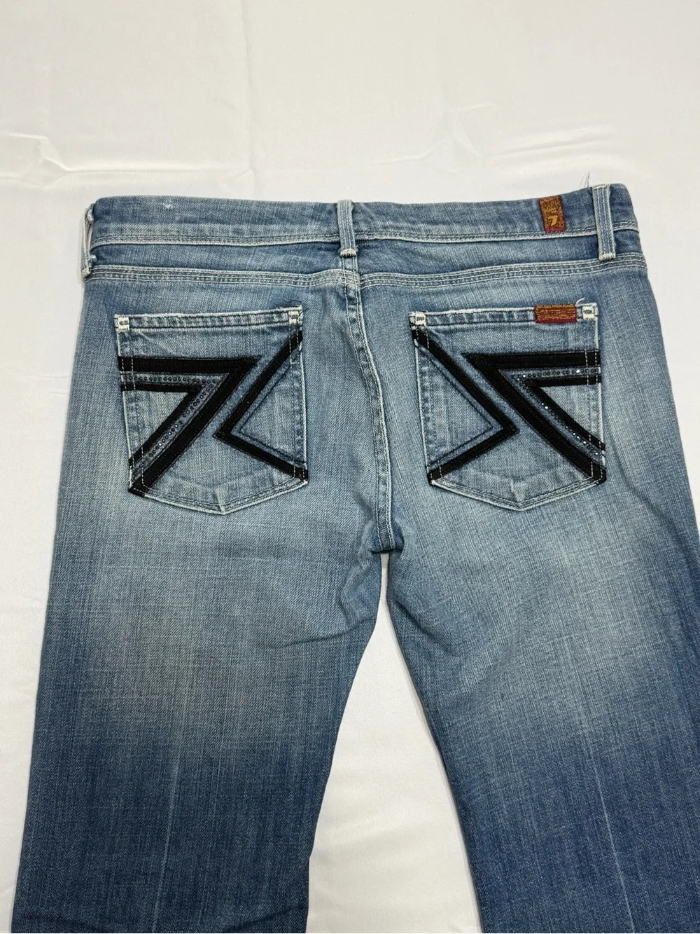 7 For All Mankind Flynt Light Blue Flare Jeans